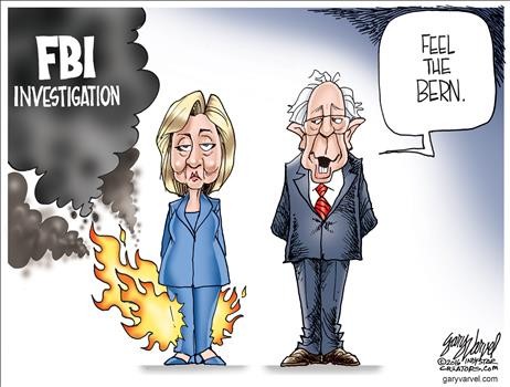 clinton bernie cartoon